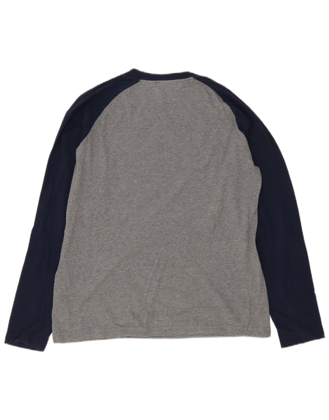 Fila Maglietta grafica da uomo a maniche lunghe in cotone color block grigio piccolo