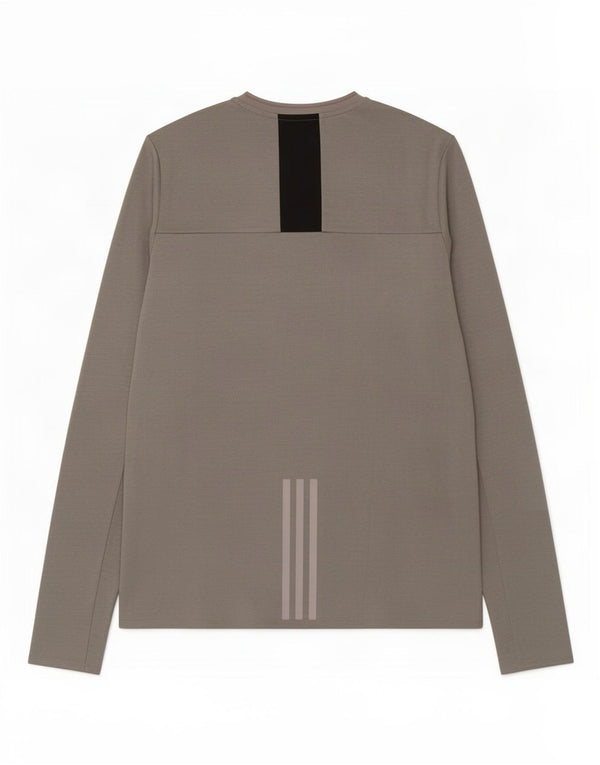 Top Adidas Supernova da uomo a maniche lunghe grigio medio chiazzato