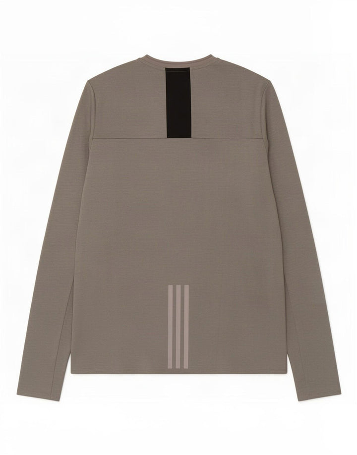 Top Adidas Supernova da uomo a maniche lunghe grigio medio chiazzato