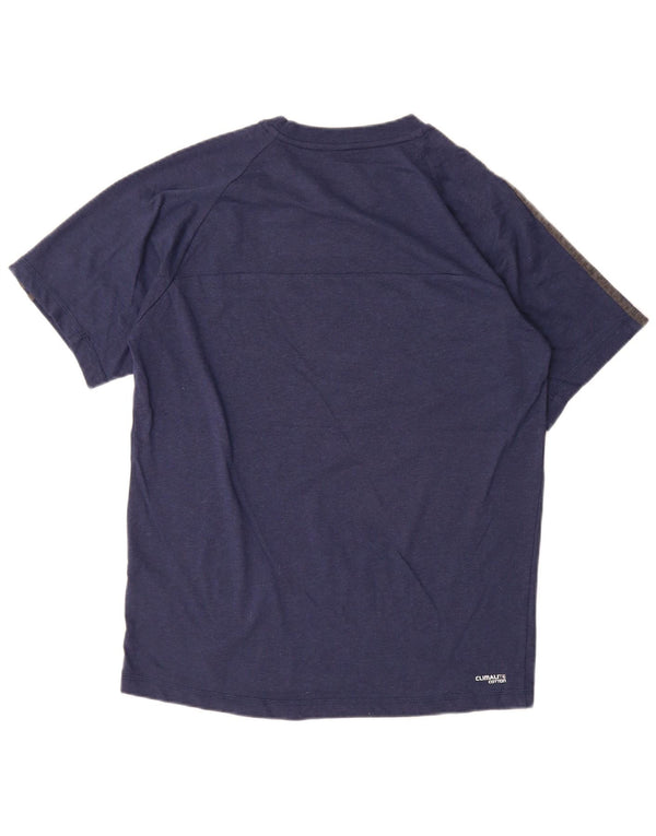 T-shirt Adidas Climalite da uomo Top in cotone blu navy medio