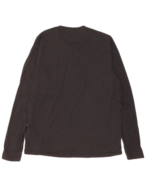 Adidas Aeroready Graphic Top da uomo manica lunga grande poliestere nero