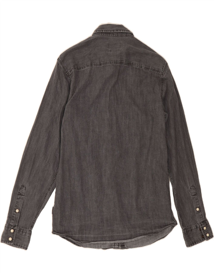 JACK & JONES Mens Denim Shirt XS Black Cotton Vintage Jack & Jones and Second-Hand Jack & Jones from Messina Hembry 