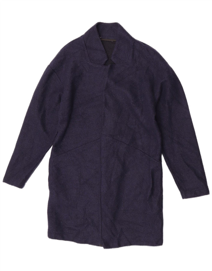 Maglione cardigan lungo da donna Marks & Spencer UK 10 piccolo blu navy