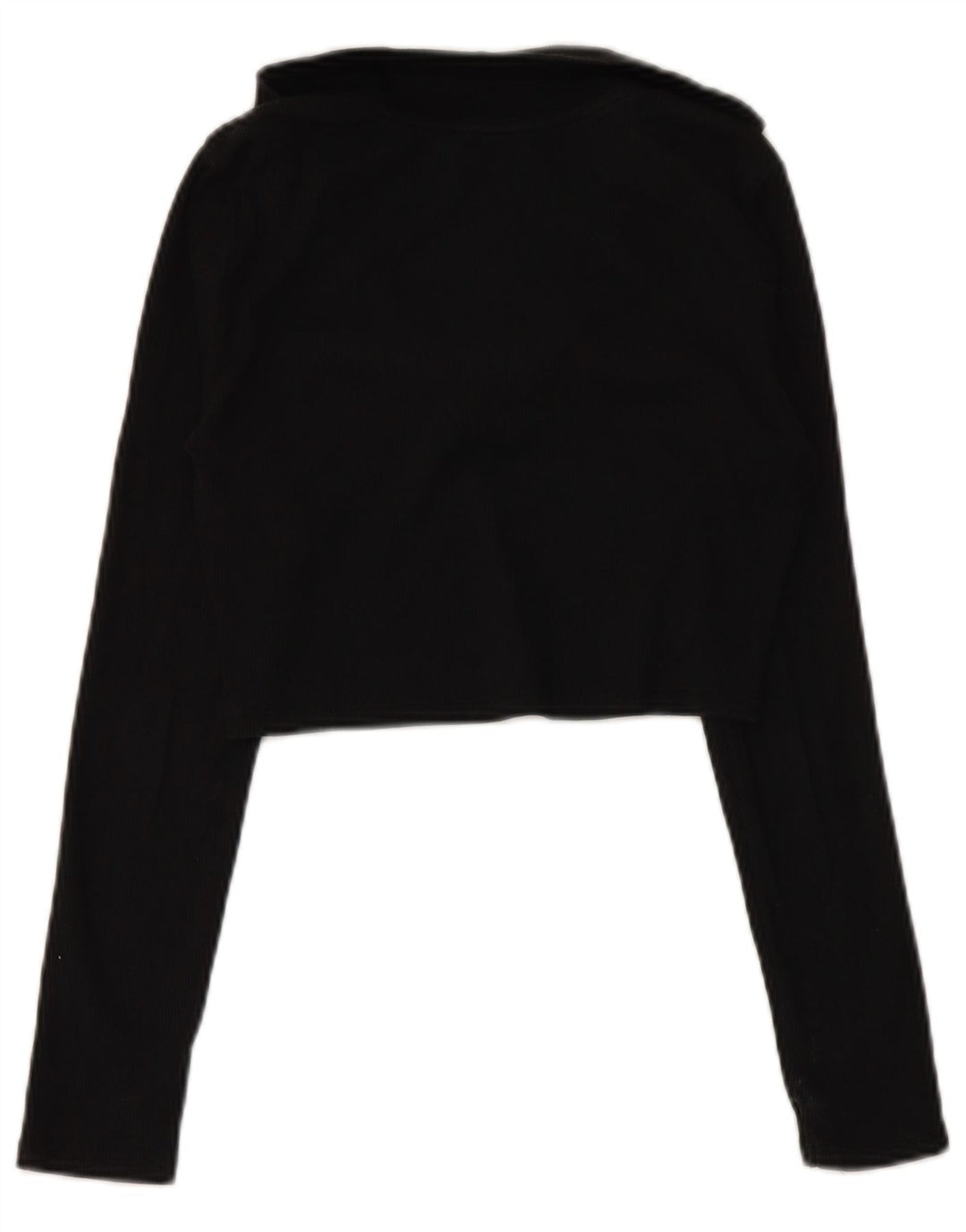 Polo corta da donna a maniche lunghe Zara UK 12 media nera