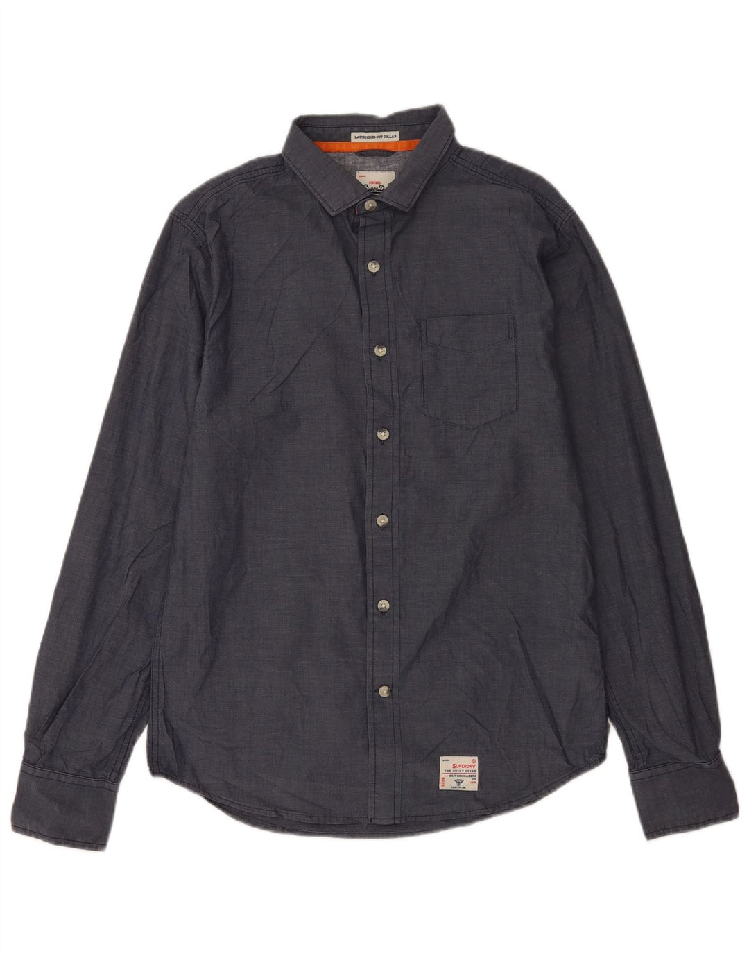 Camicia da uomo Superdry Large in cotone grigio