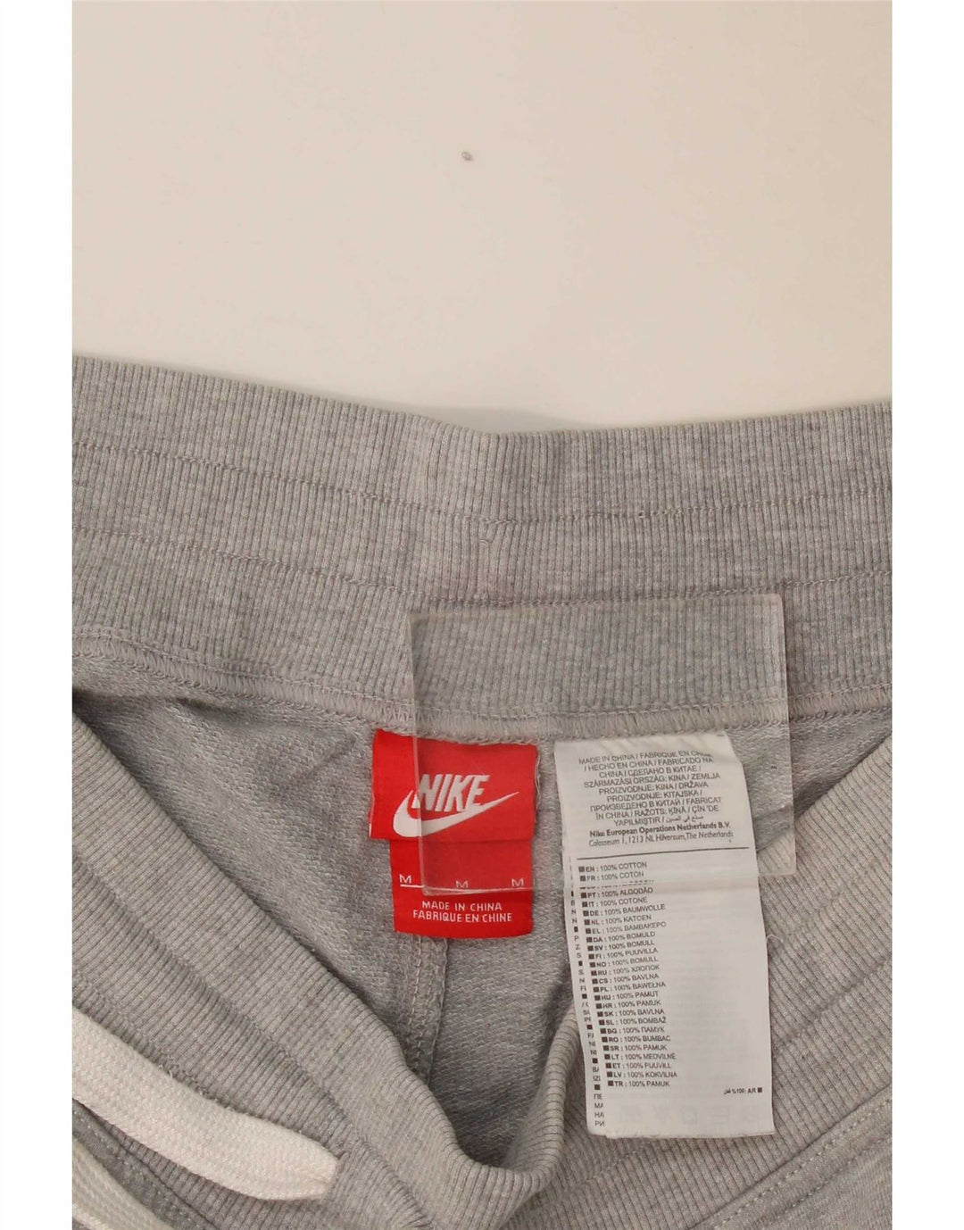 Pantaloncini sportivi con grafica Nike da uomo in cotone chiazzato grigio medio