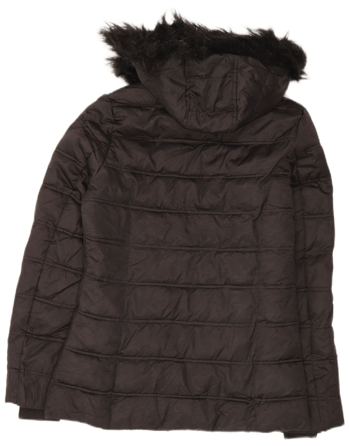 Giacca imbottita oversize con cappuccio da donna Nautica UK 10 piccola poliestere nero