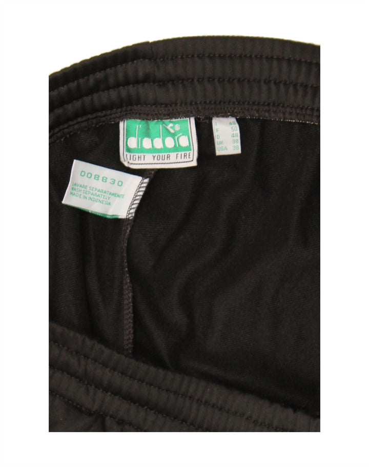 DIADORA Mens Tracksuit Trousers UK 38 Medium Black Colourblock Polyester Vintage Diadora and Second-Hand Diadora from Messina Hembry 