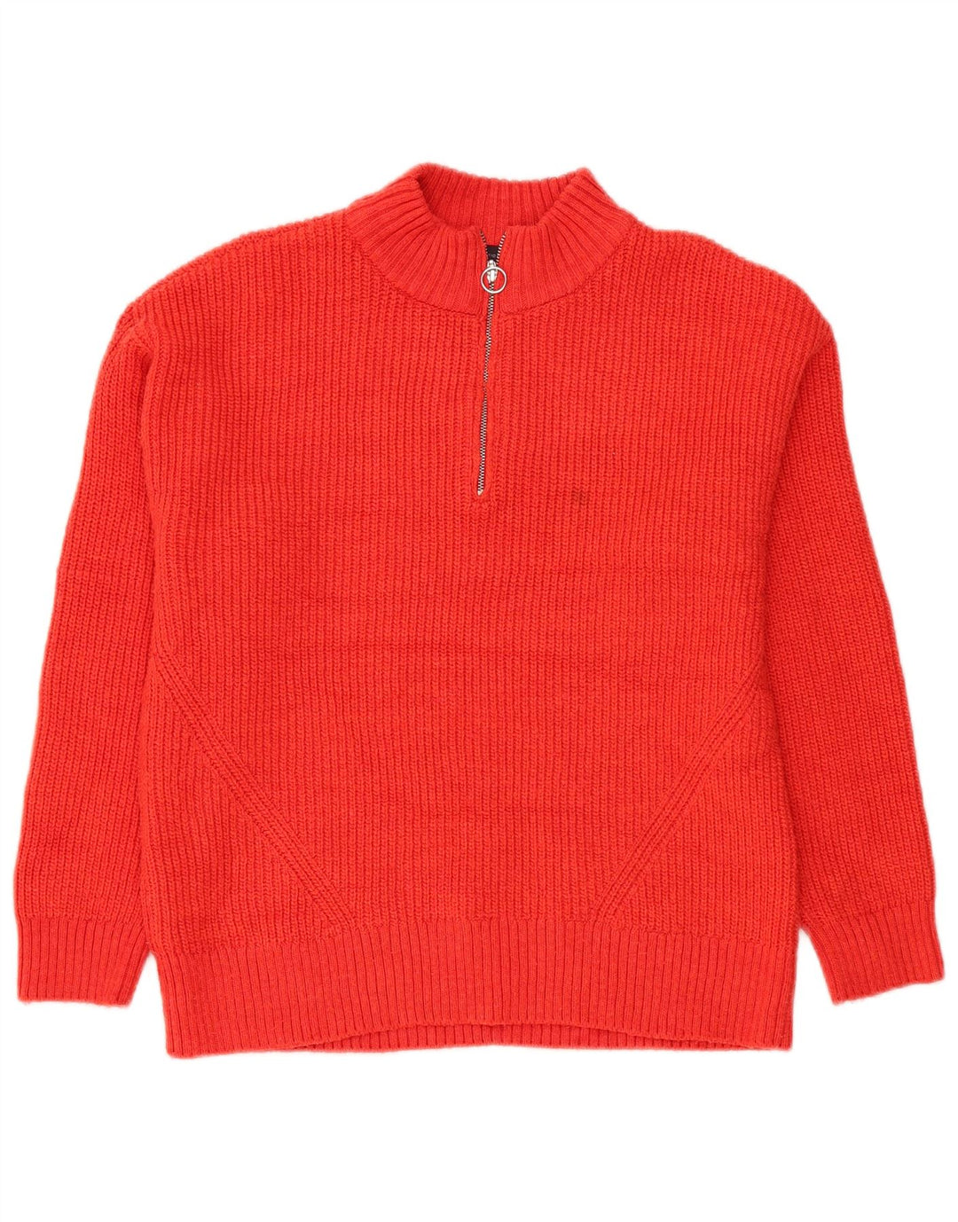 Maglione da donna Marks & Spencer con vestibilità comoda e collo con zip, UK 12, rosso medio
