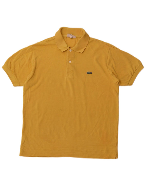 Polo LACOSTE da uomo vestibilità classica taglia 4 cotone giallo medio