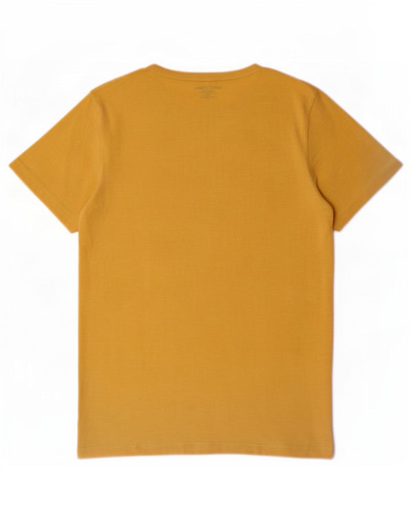 T-shirt da uomo Jack & Jones Top XS in cotone chiazzato giallo