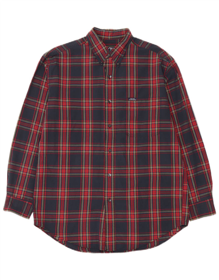 Camicia da uomo Chaps Ralph Lauren in cotone a quadri blu navy medio