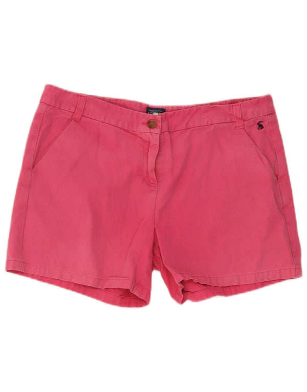 Joules Womens Chino Shorts UK 14 Large W36 Pink Cotton