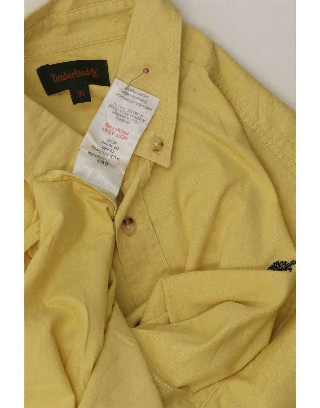 Camicia Timberland Bambino 9-10 Anni Cotone Giallo