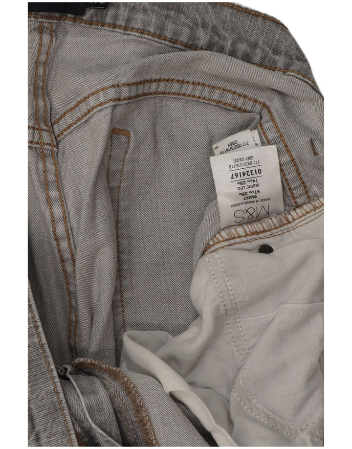 Jeans dritti Marks & Spencer da uomo blu Harbour W38 L29 cotone grigio