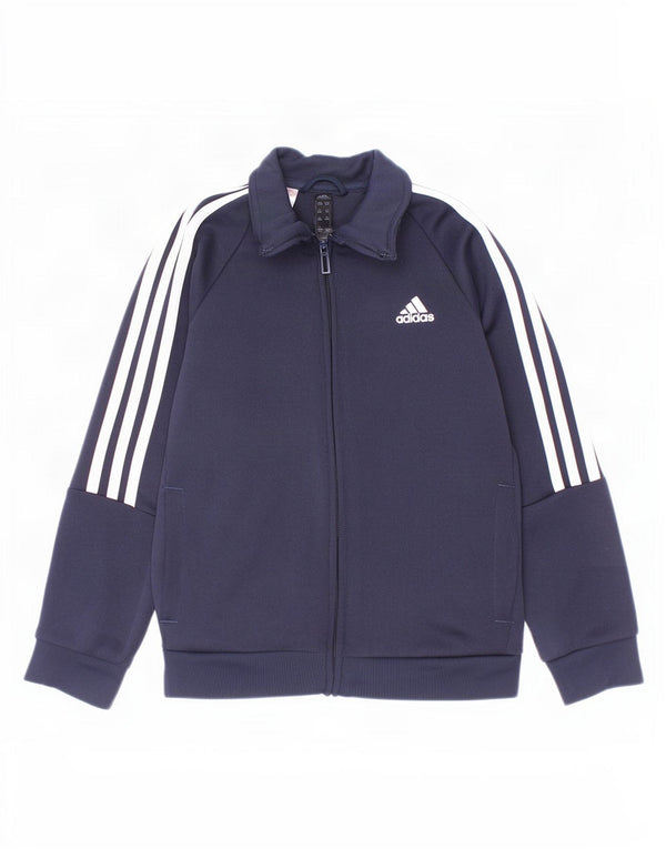 Giacca da tuta Adidas Aeroready da ragazzo 7-8 anni in poliestere blu navy