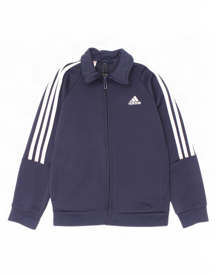 Giacca da tuta Adidas Aeroready da ragazzo 7-8 anni in poliestere blu navy