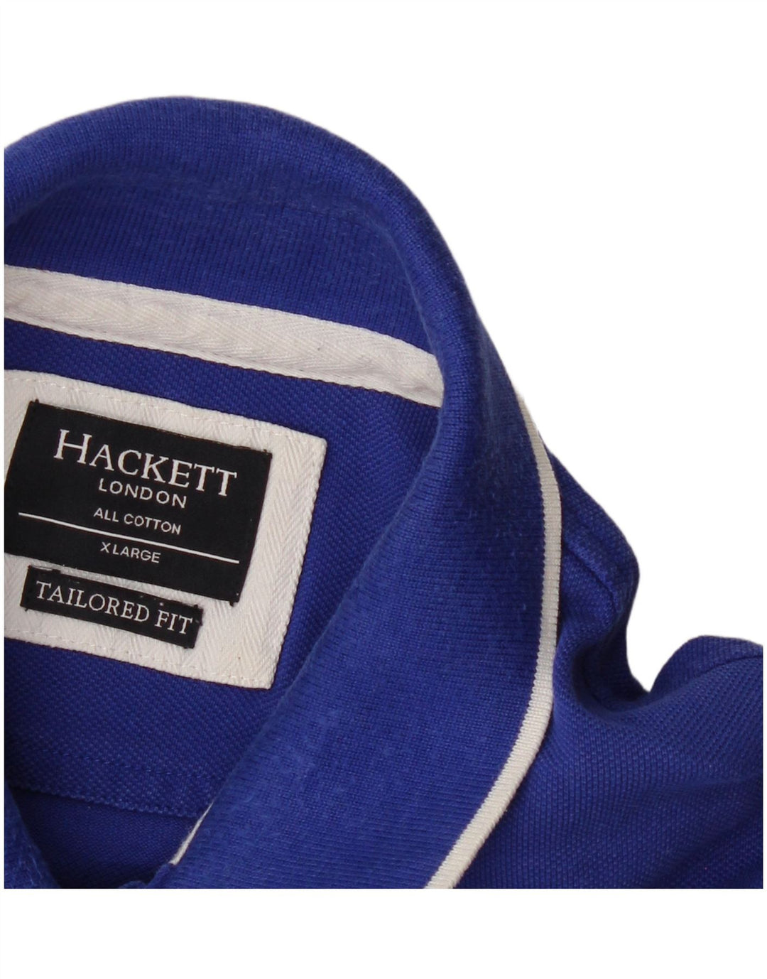 Polo da uomo con grafica sartoriale HACKETT XL in cotone blu