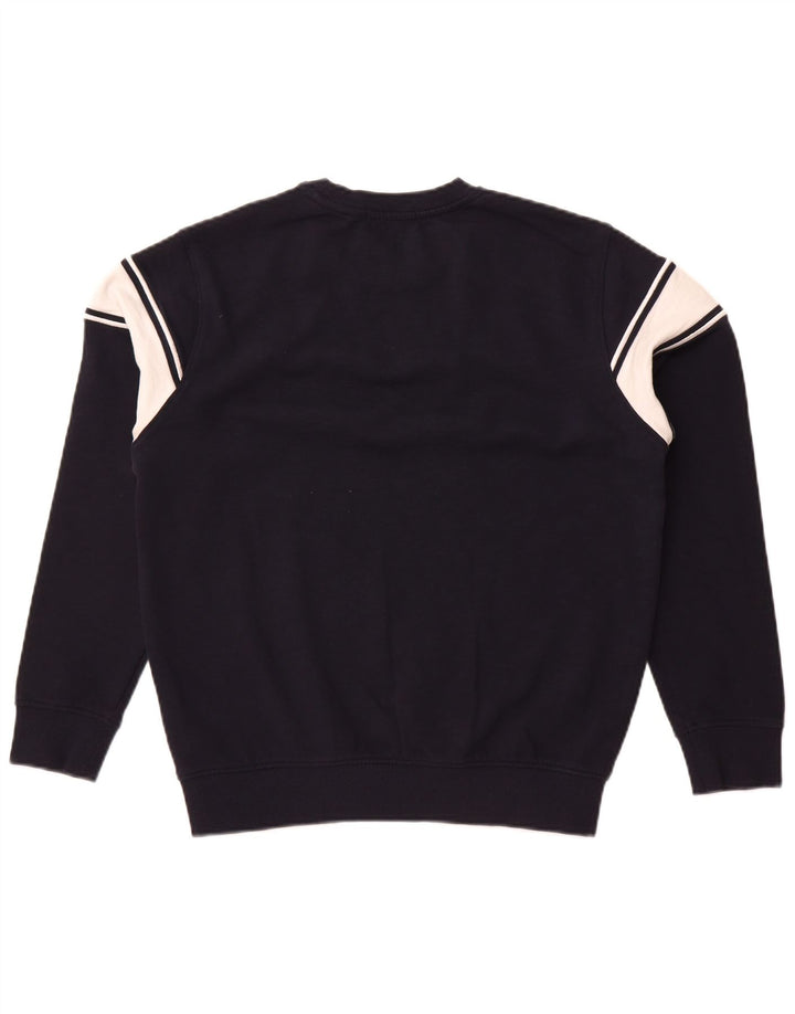 Guess Felpa grafica da uomo Maglione piccolo Blu navy in cotone color block