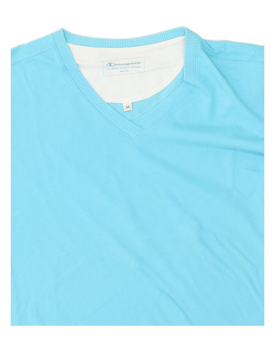 CHAMPION Womens T-Shirt Top UK 14 Medium Blue Cotton | Vintage Champion | Thrift | Second-Hand Champion | Used Clothing | Messina Hembry 