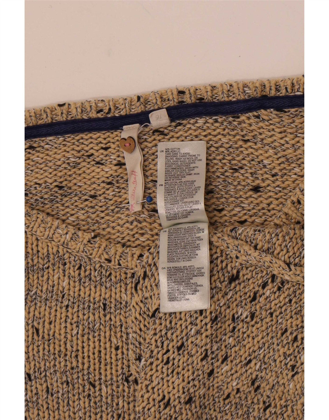 Maglione maglione con scollo a barca da donna di White Stuff UK 16 Grande beige screziato
