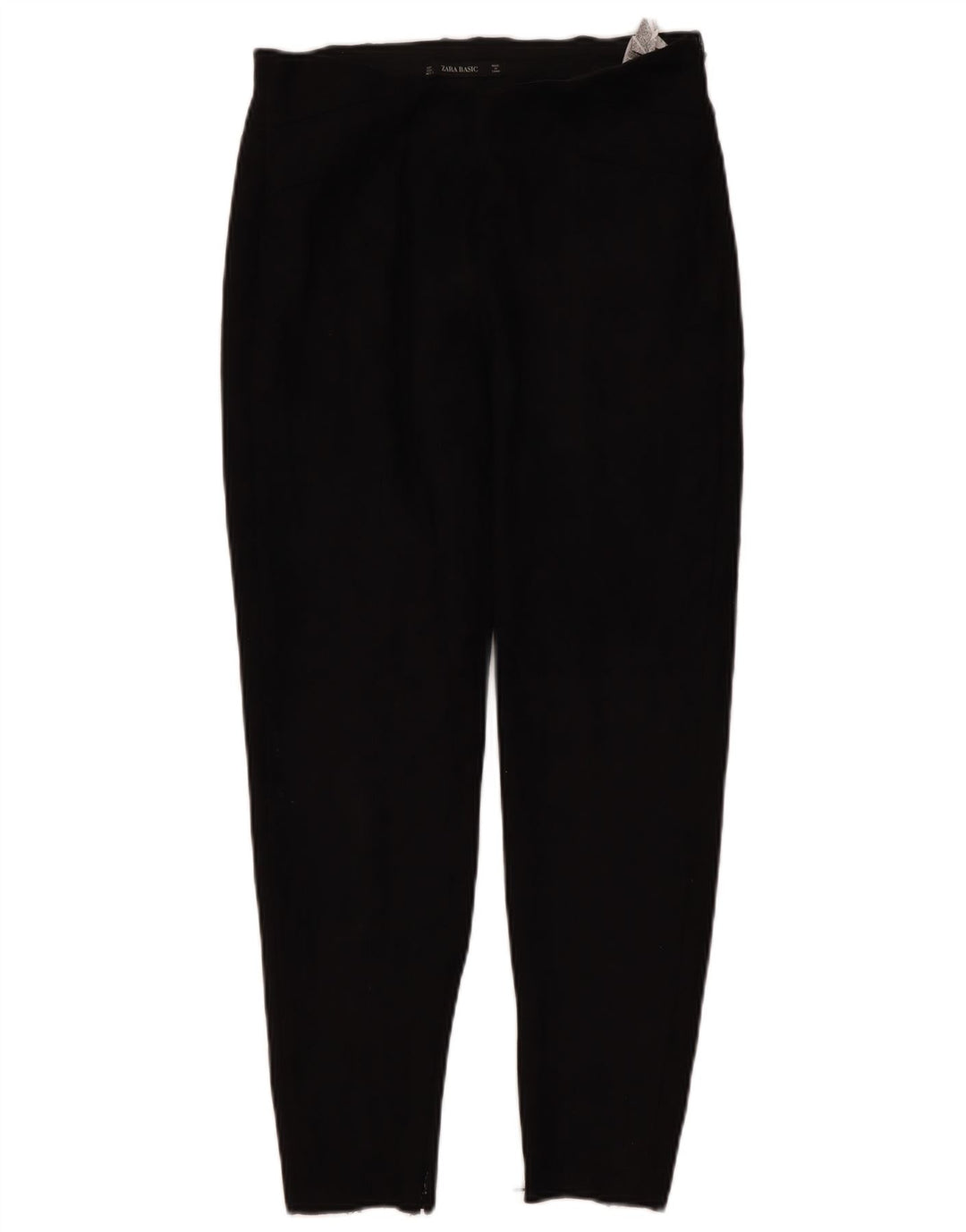 Pantaloni casual slim da donna Zara grandi W32 L26 poliestere nero