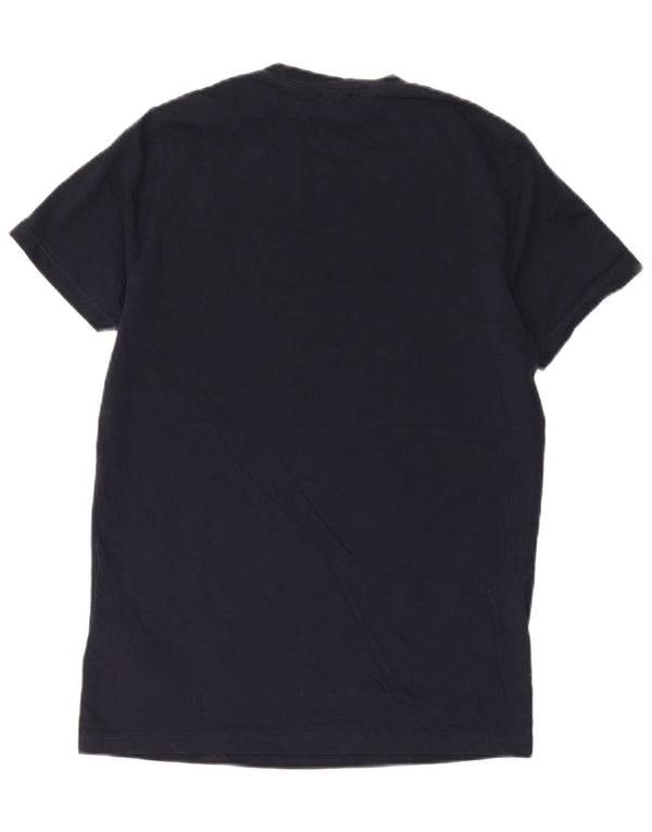 T-shirt grafica da uomo Diesel Top in cotone blu navy medio