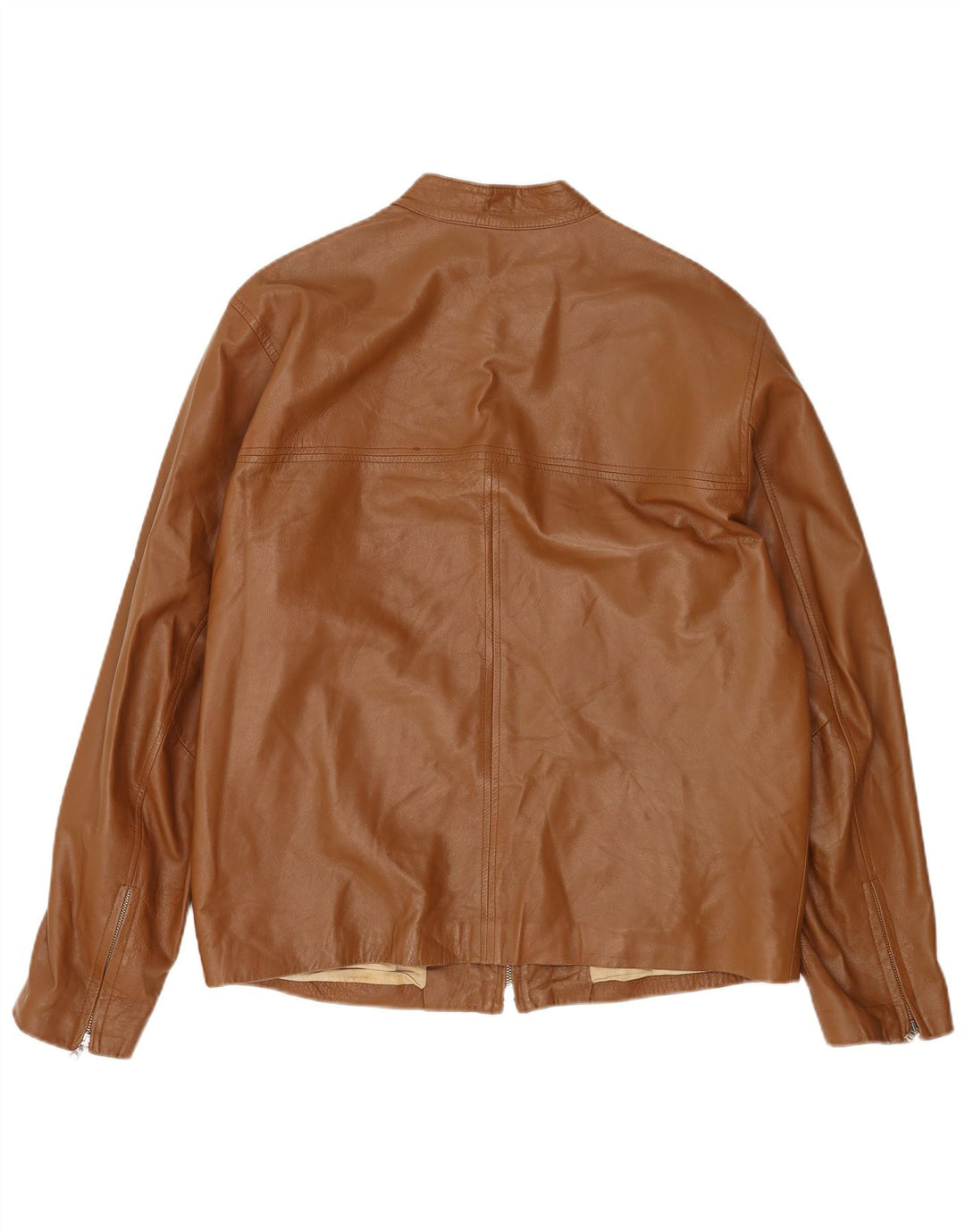 Giacca in pelle da uomo John and Son IT 54 2XL Pelle marrone