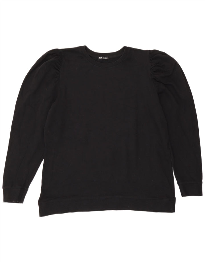 Felpa da donna Zara UK 16 grande nera