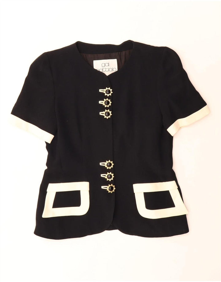 Giacca Blazer a Maniche Corte da Donna Gai Mattiolo IT 46 Large Nera