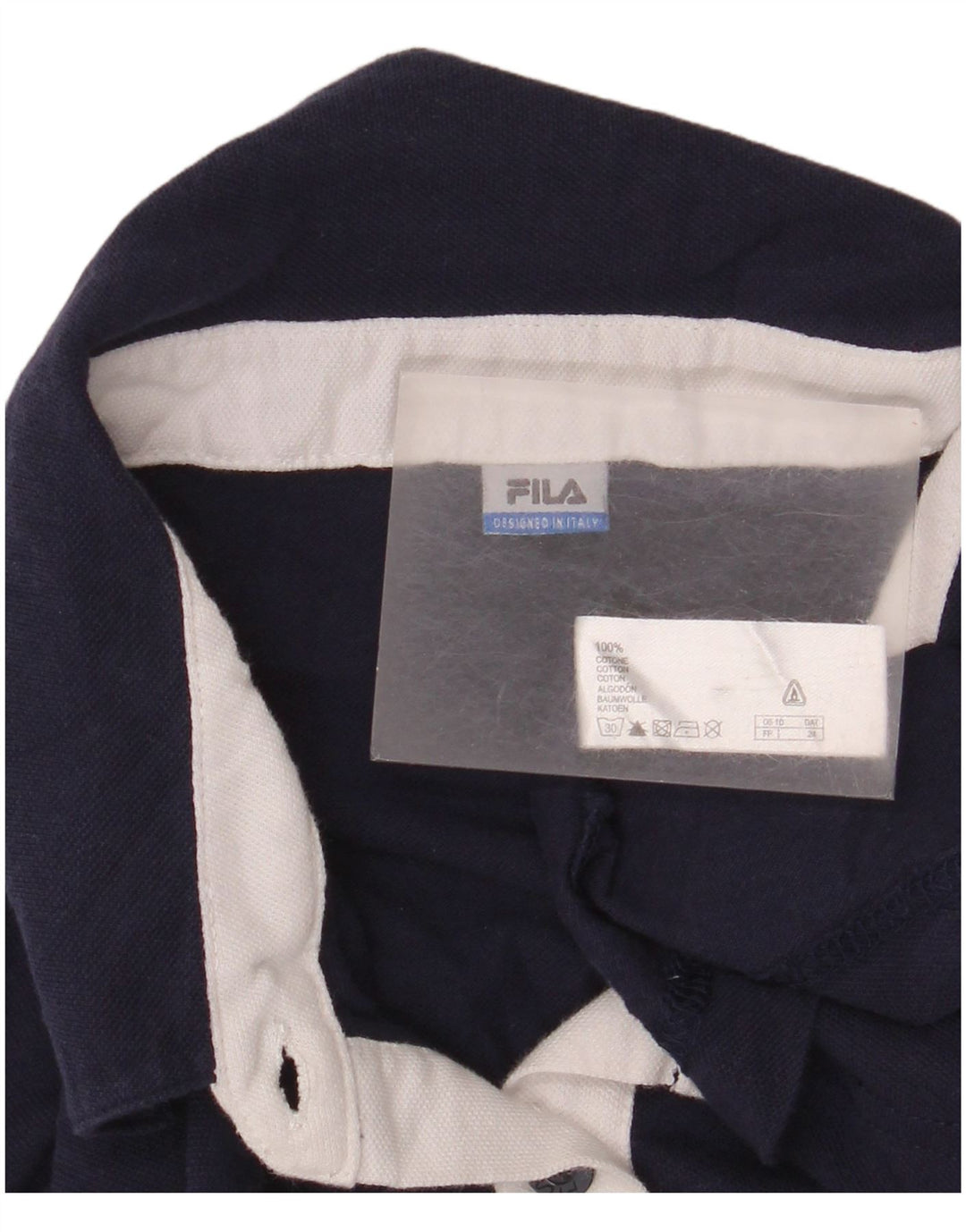 Polo da donna Fila UK 12 cotone blu navy medio