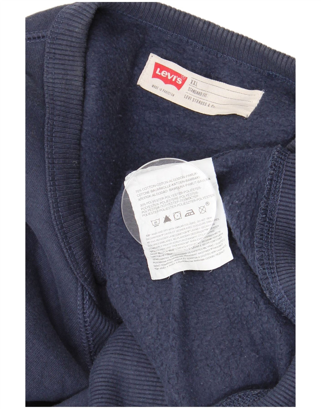 Felpa da uomo con vestibilità standard LEVI'S 2XL in cotone blu navy