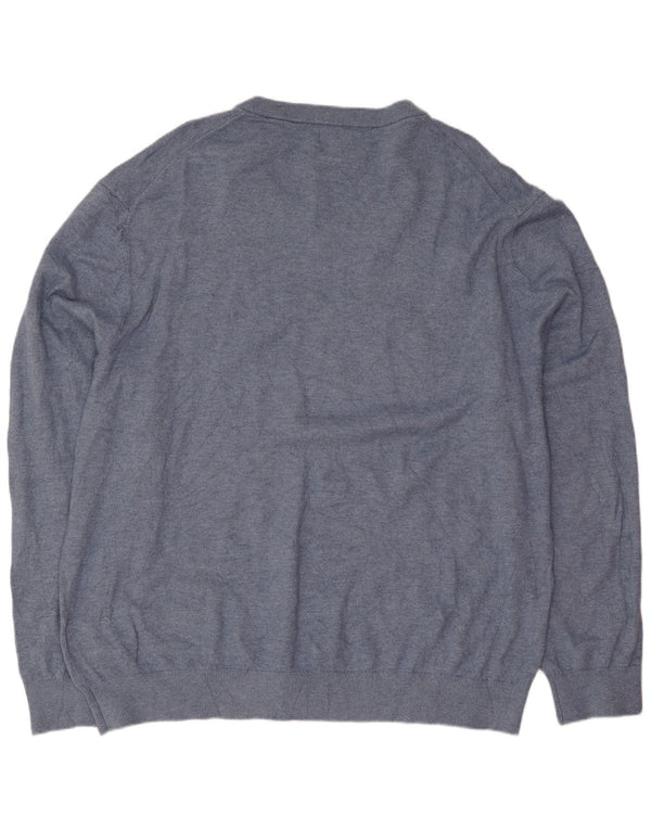 Maglione da uomo con scollo a V Nautica 2XL cotone blu
