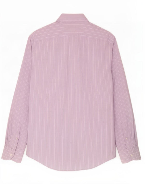 Camicia Benetton Uomo Gessato Viola Medio