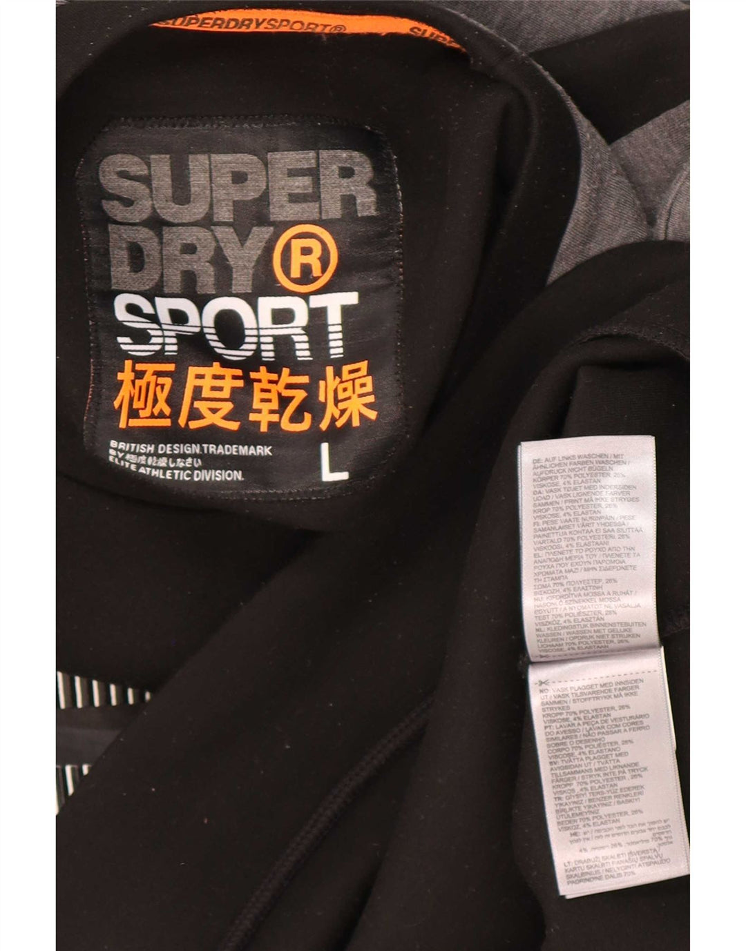 Felpa grafica da uomo Superdry Maglione grande poliestere color block nero