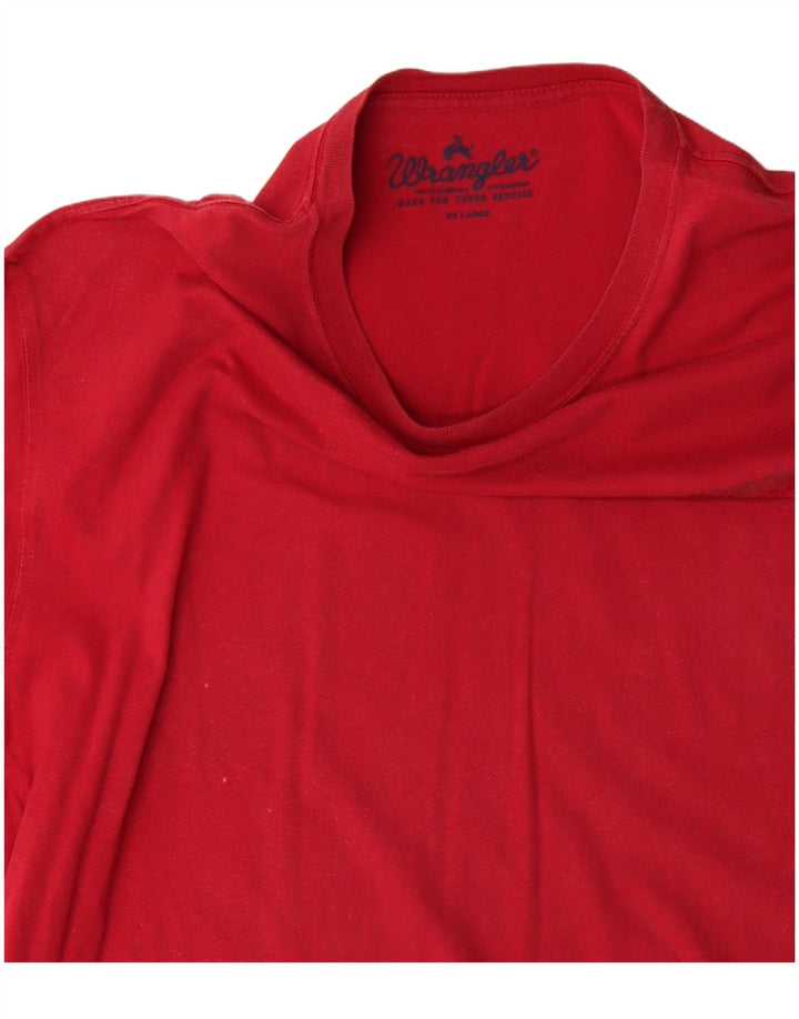 T-shirt da uomo WRANGLER Top 2XL cotone rosso