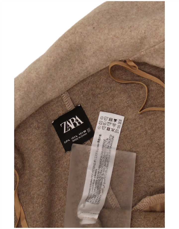 Soprabito da donna Zara UK 16 grande poliestere beige