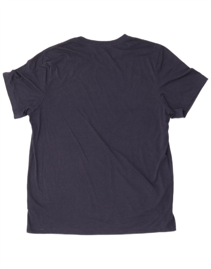 T-shirt grafica da uomo Nike Dri Fit Top XL poliestere blu navy