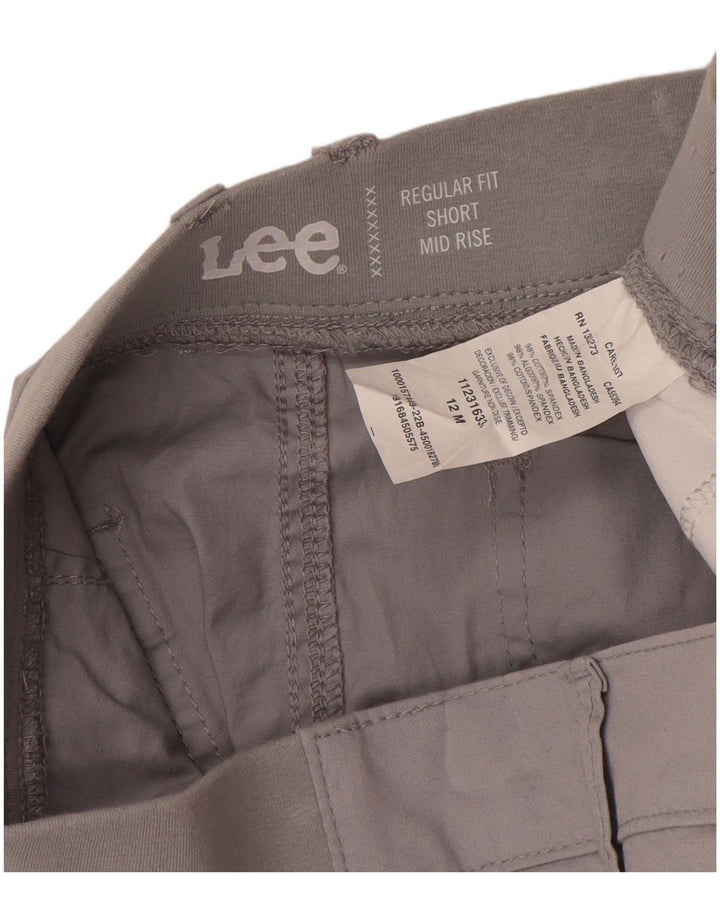 Pantaloncini cargo Lee da donna a vita media con vestibilità regolare US 12 Large W34 Grigi