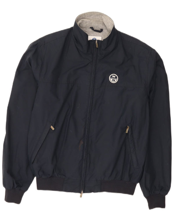 North Sails Mens Bomber Jacket UK 40 Large Navy Blue Polyamide