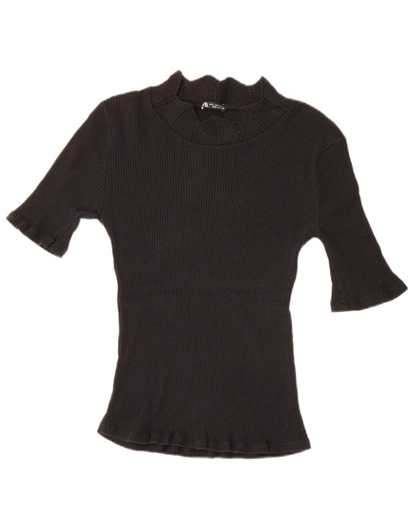 T-shirt Zara da donna Top UK 14 grande nera