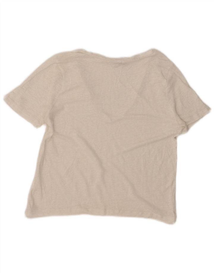 T-shirt corta da donna Zara UK 12 bianca media