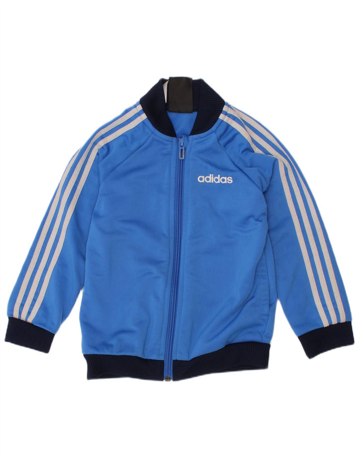 Giacca top della tuta da ragazzo ADIDAS 2-3 anni in poliestere blu
