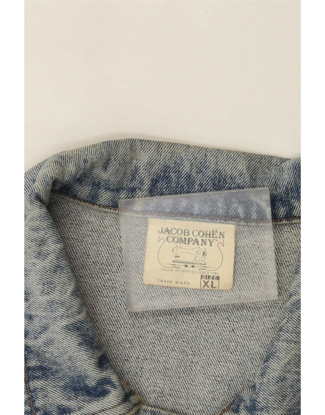 Jacob Cohen Giacca in denim invecchiato da uomo UK 42 XL Cotone blu