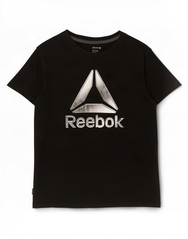 T-shirt grafica Reebok da bambino 13-14 anni XL in cotone nero