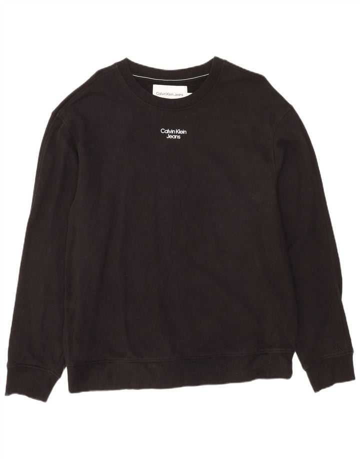 Felpa da uomo Calvin Klein Jeans Maglione XL Cotone nero