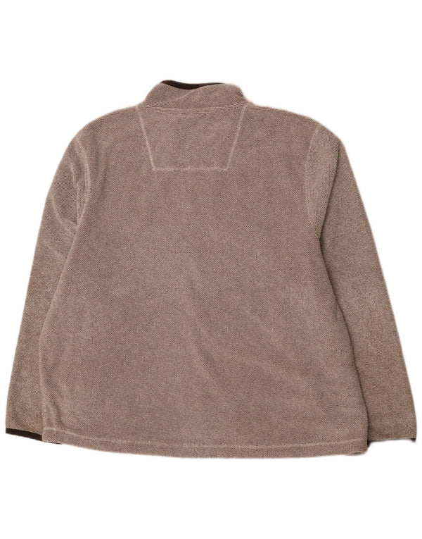 Maglione da uomo con collo con zip Weird Fish 5XL poliestere marrone