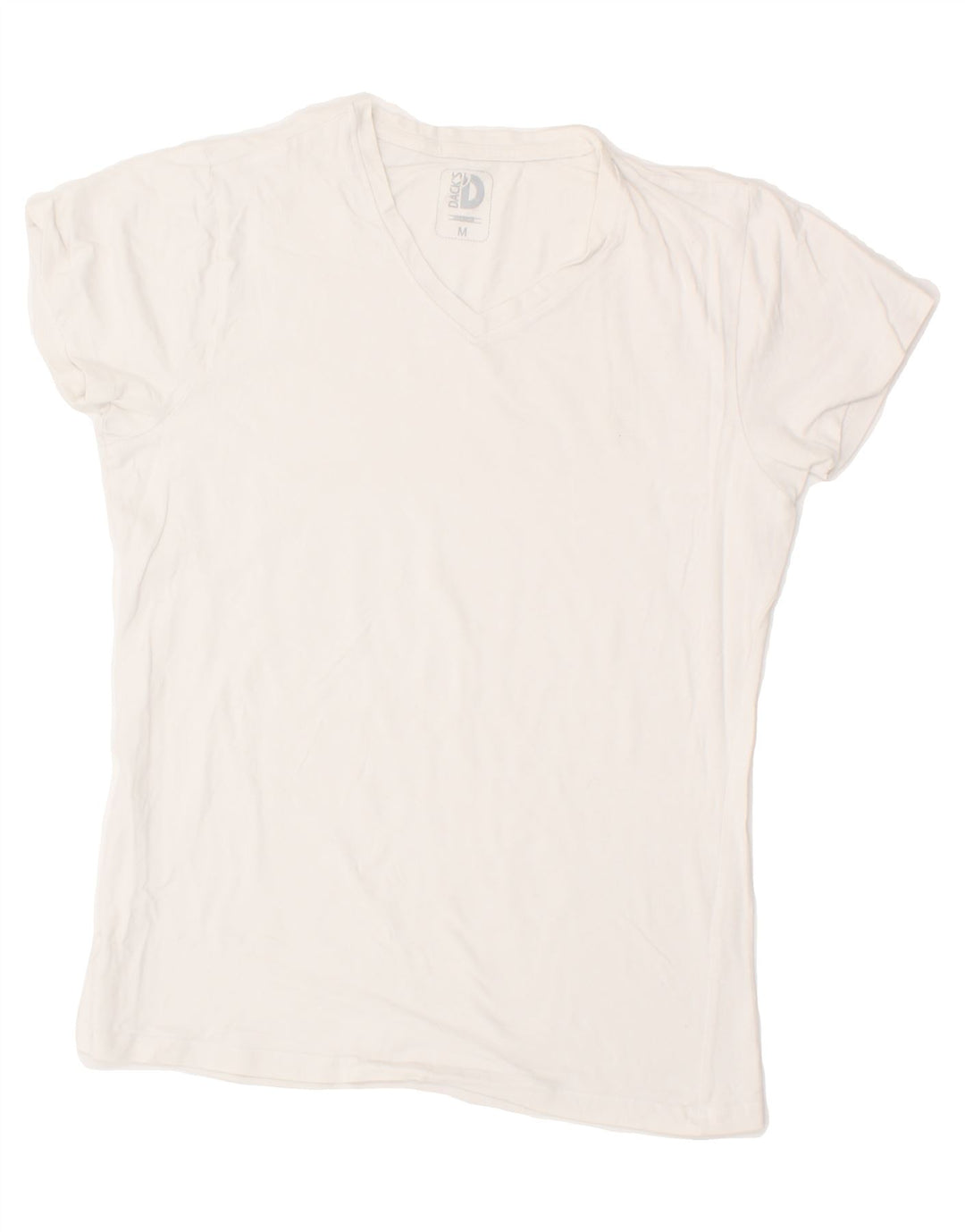 DACK'S Womens T-Shirt Top UK 12 Medium White Cotton Vintage Dack's and Second-Hand Dack's from Messina Hembry 