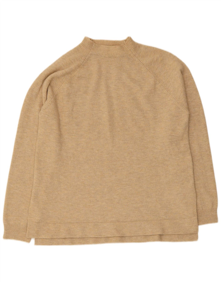 Maglione maglione a collo alto da donna Indi & Cold UK 14 Poliestere beige medio