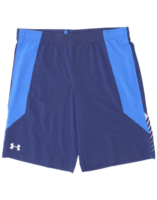 Pantaloncini sportivi Under Armour da ragazzo 11-12 anni Large Blu Navy Colourblock
